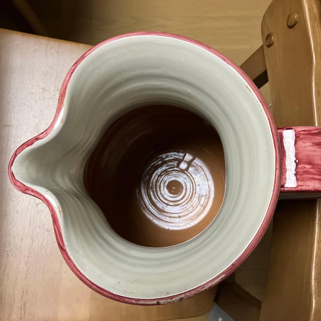 イタリア「セラミックパオリ」の水差し （底にＩＴＡＬＹ　６２９／３5のサイン）