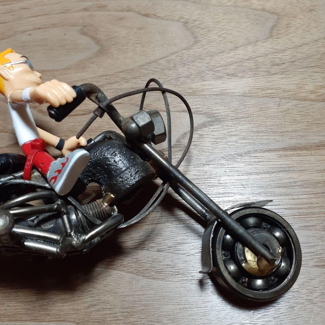 デジタル所さん⭐ハンドメイド メタルバイク アメリカンチョッパー インテリア置物