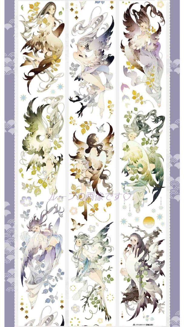 J1040＃夜雀之灵(贝壳光)studiovi切り売り海外人物マステ女の子