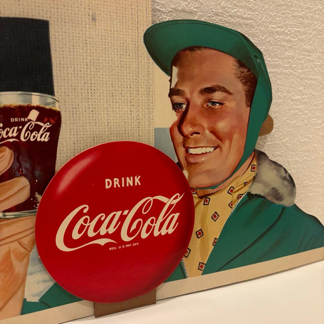 【コカコーラ CocaCola】ヴィンテージ紙看板２枚セット