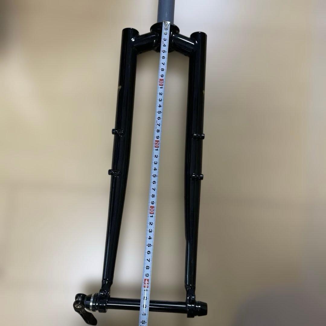 クロモリ製MTBフロントフォーク 肩下430mm 15x110mm 中古 訳あり