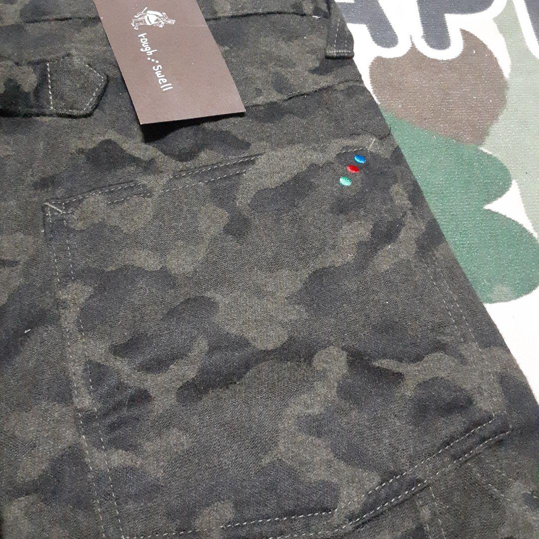 新品未使用 rough&swell ラフアンドスウェル　カモ柄迷彩　ウールパンツ