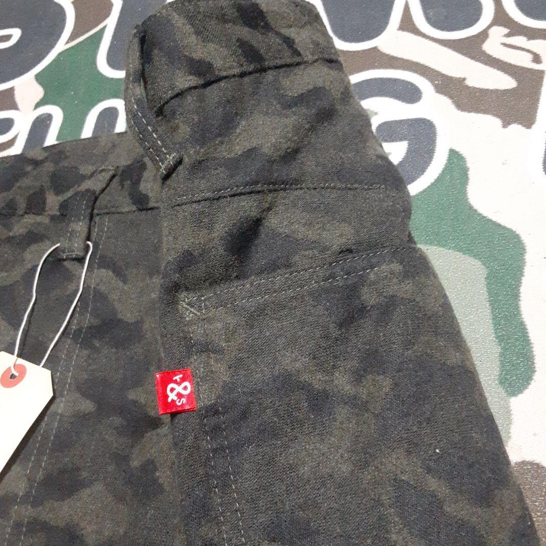 新品未使用 rough&swell ラフアンドスウェル　カモ柄迷彩　ウールパンツ