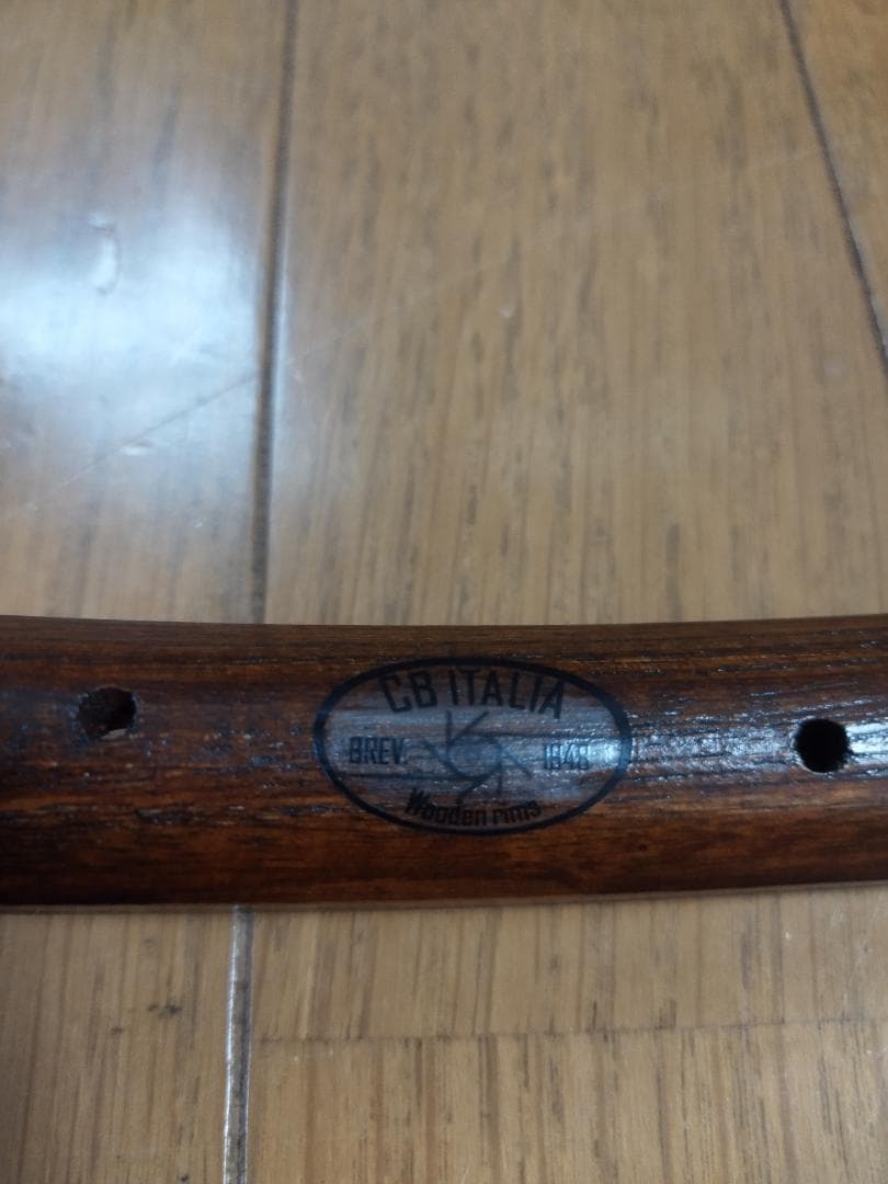 木製　リム　チューブラー　32H　ロングニップル付き