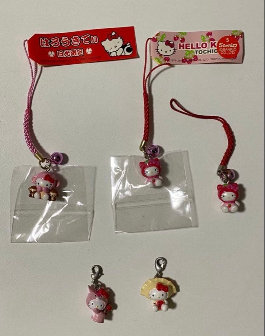 ご当地キティ　日光　サル　栃木　いちご　餃子 広島　宮島5個セット