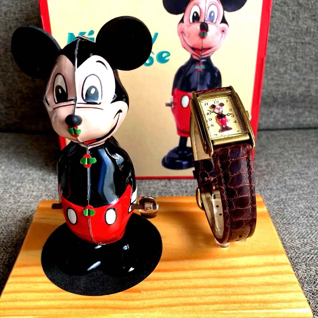 ヴィンテージ　ディズニー　ミッキー70周年バースデイ　ティントイ&腕時計セット
