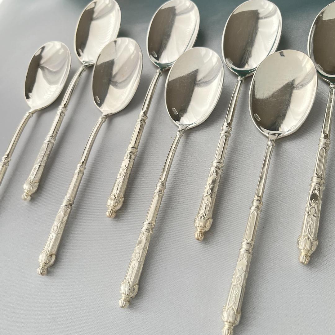 【SFAM】 ロシア様式のアイスクリームスプーン 12本組 仏蘭西 13.5cm