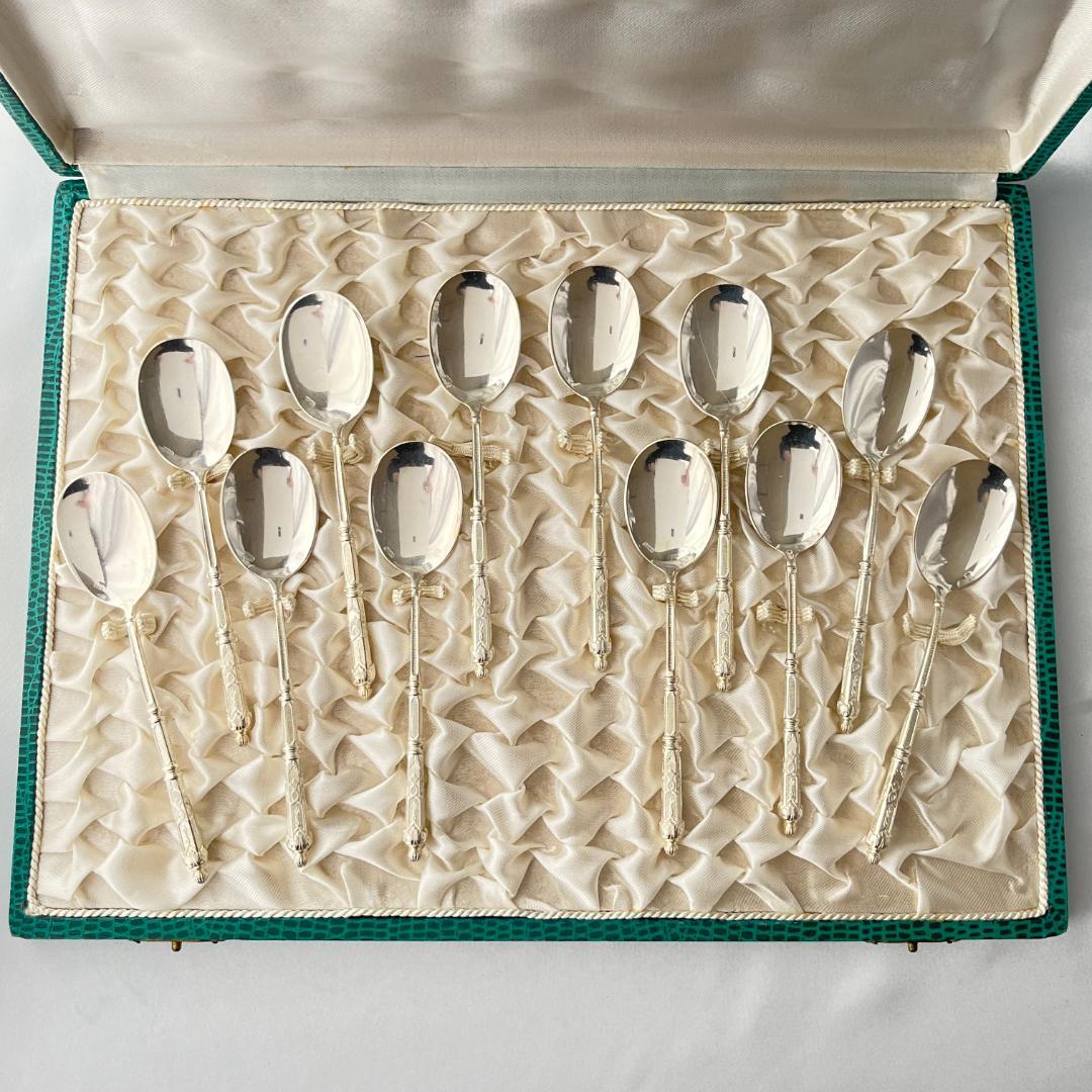 【SFAM】 ロシア様式のアイスクリームスプーン 12本組 仏蘭西 13.5cm