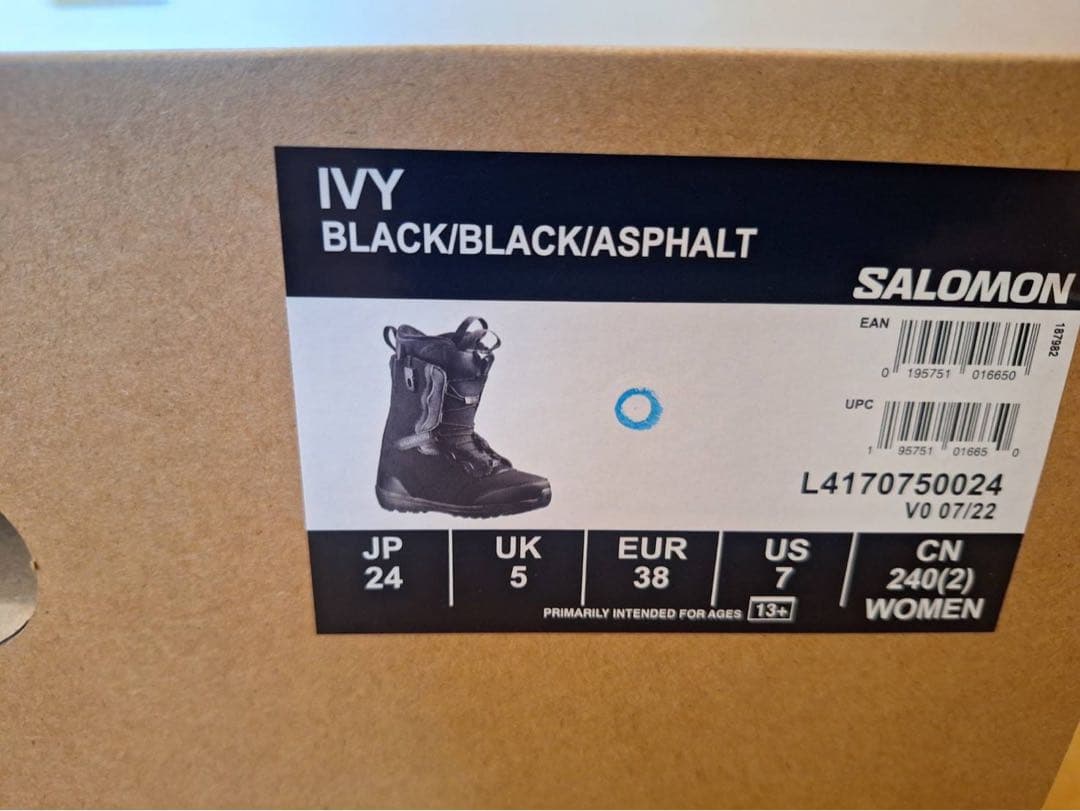 SALOMON IVY ブラック/アスファルト 24