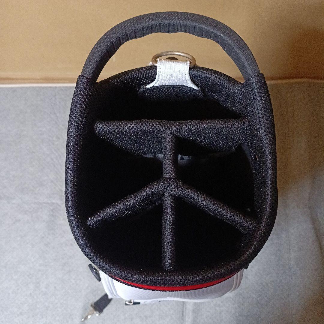 軽量 Tourstage キャディバッグ ホワイト/ブラック/レッド