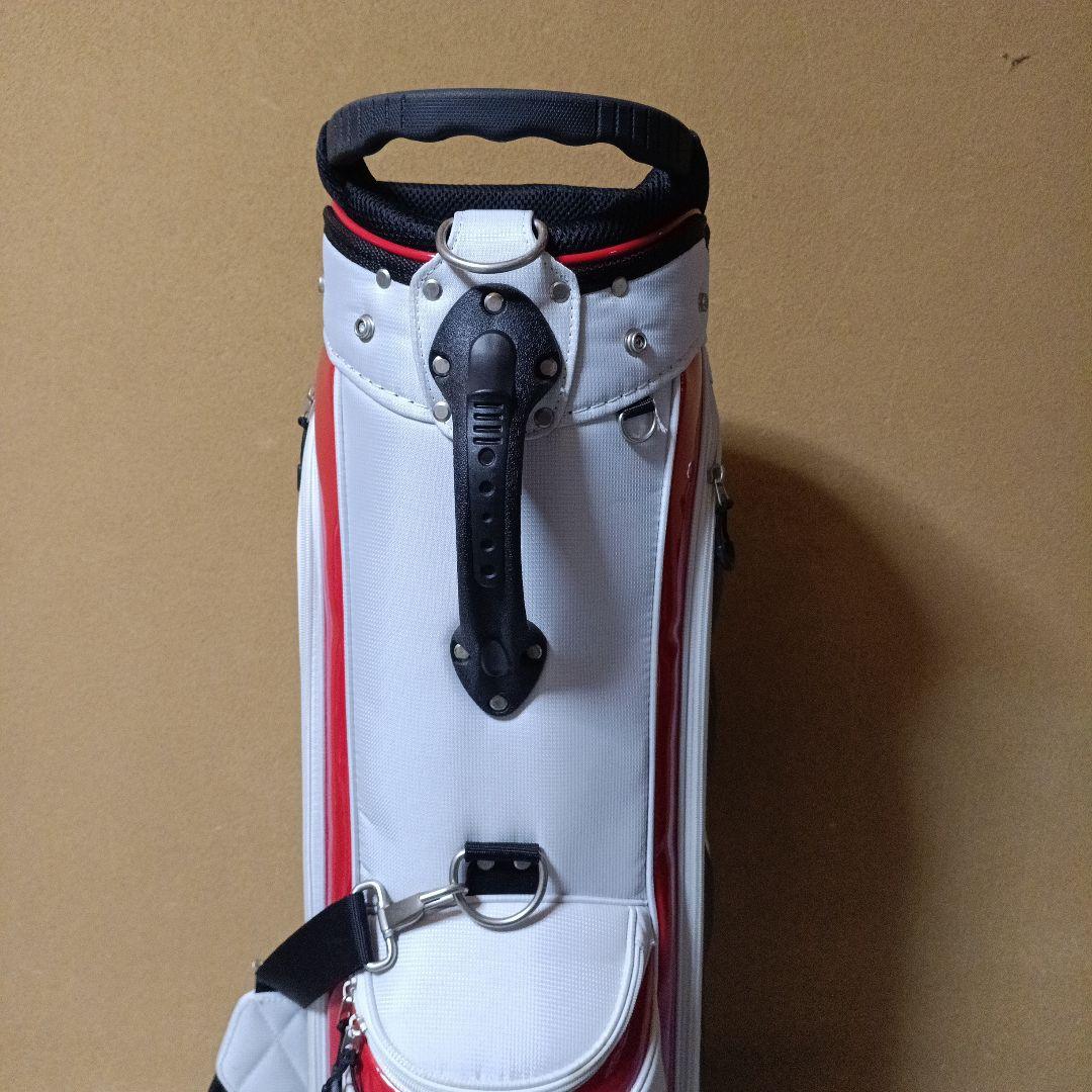 軽量 Tourstage キャディバッグ ホワイト/ブラック/レッド