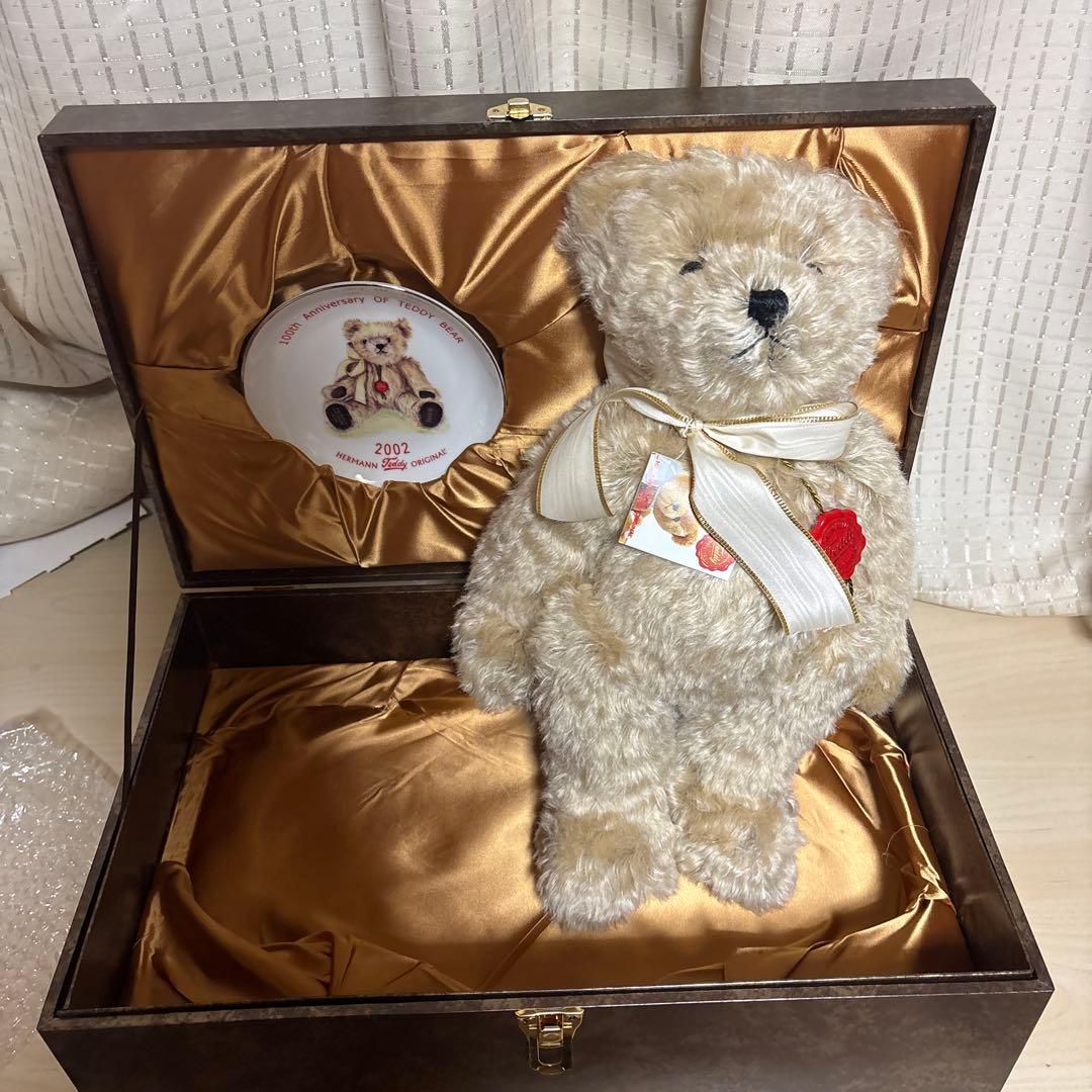 ハーマン テディベア 100th アニバーサリー ベア＆プレート セット