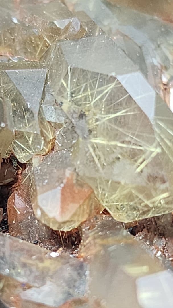 金色のルチルチタンクォーツクラスター