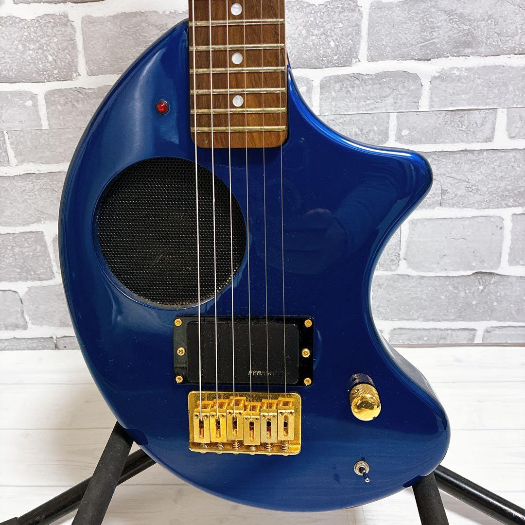 美品　ZO-3C ブルー アンプ内蔵ギター ゴールドパーツ専用ケース付き