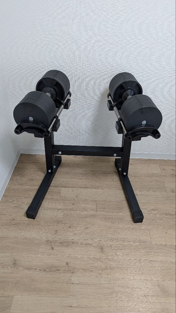 ​【直接引取限定】フレックスベル 32kg 2個 専用スタンド付 可変式ダンベル