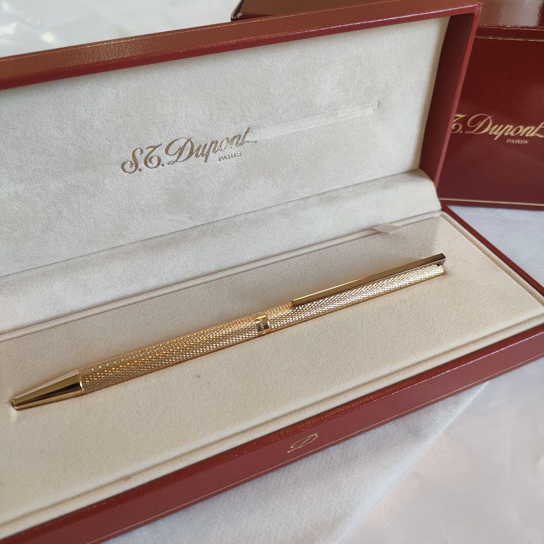 S.T.Dupont デュポン ツイスト式ボールペン　ゴールド フランス製