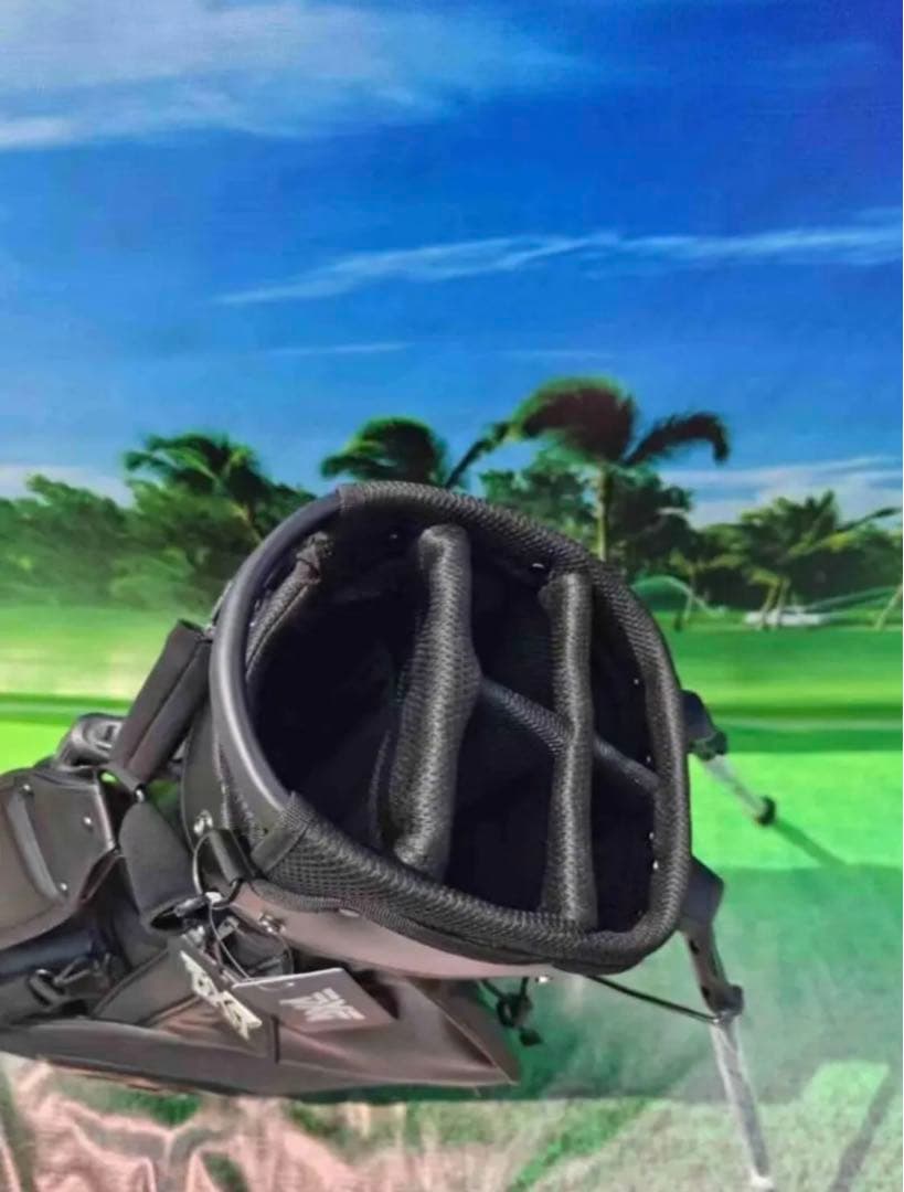 ゴルフ  キャディバック　スタンド式 黒