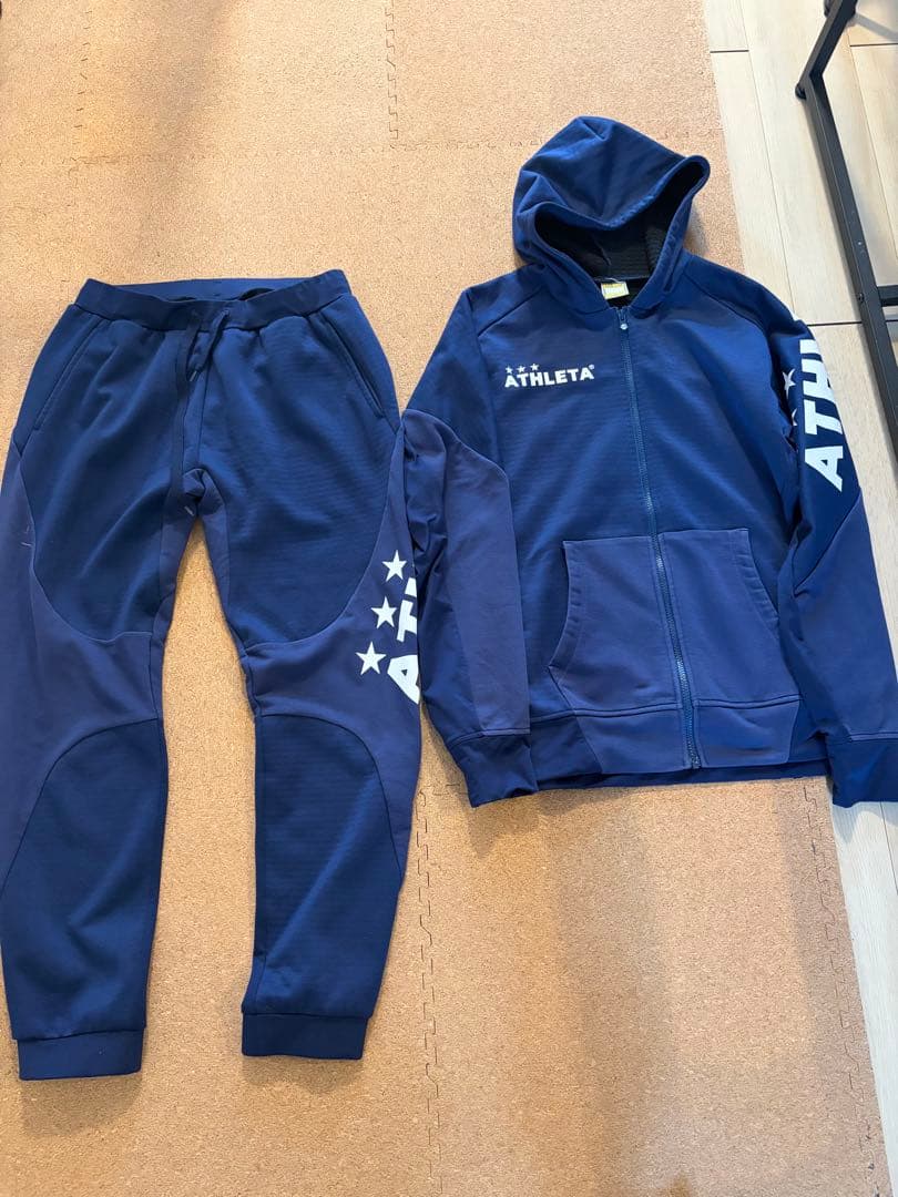 ATHLETA フード付きジャケットとパンツセット ネイビー