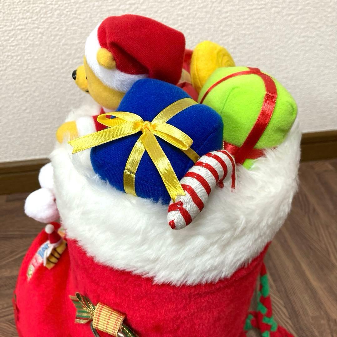 ディズニーストア　くまのプーさん　クリスマス　マスコット　ぬいぐるみ　平成レトロ