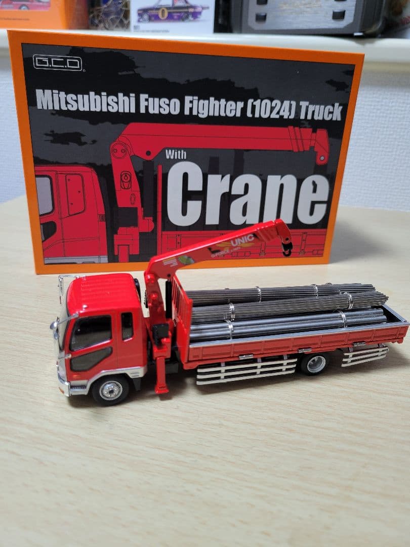 GCD ゲインコーププロダクツ　三菱ふそうファイター 赤　ユニック1/64