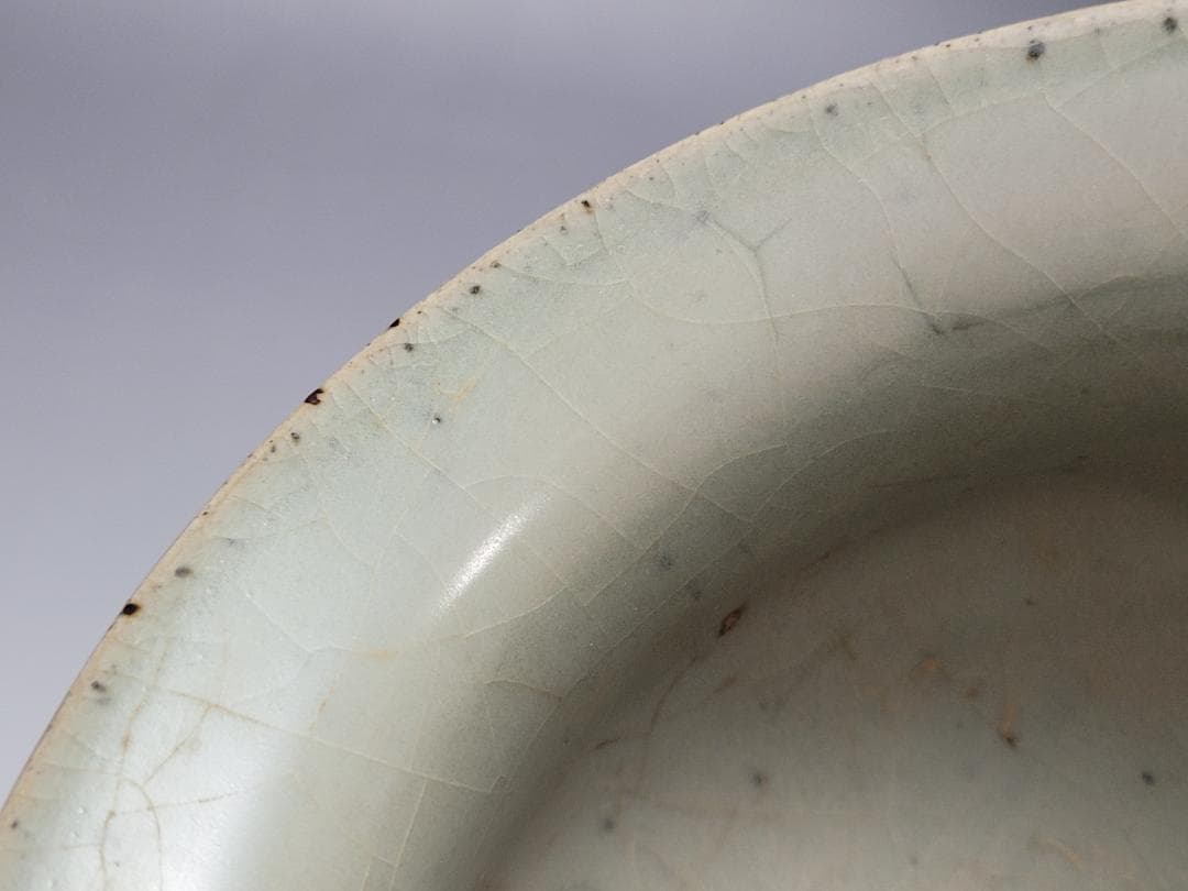 青磁 神獣装飾 香炉 元明時代 幅約11.9cm