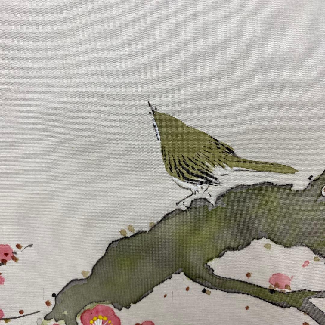 美品 掛け軸 墨泉作 四季花鳥図 4本セット 共箱 おもてなし