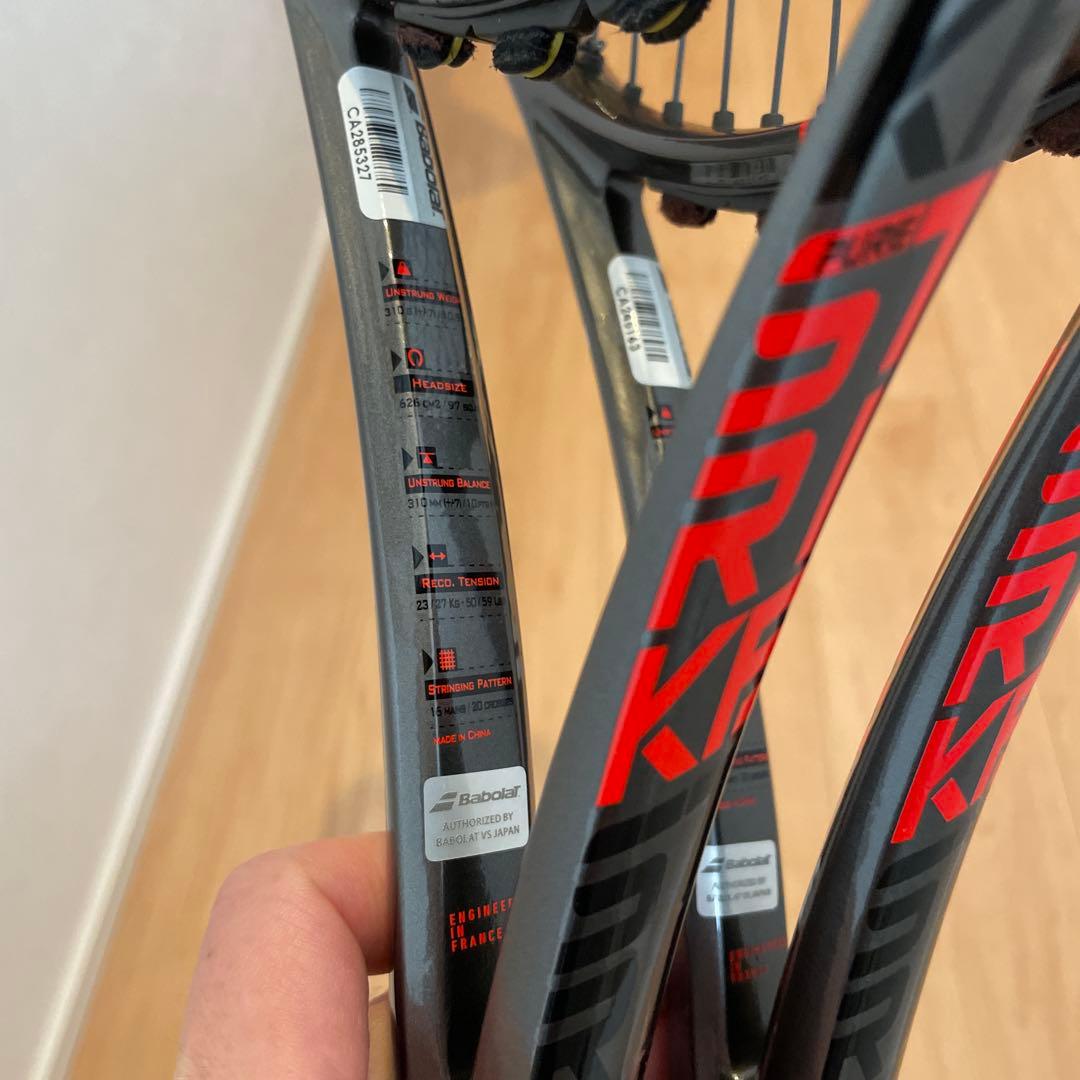 Babolat Pure Strike VS 極美品2本セット グリップ2