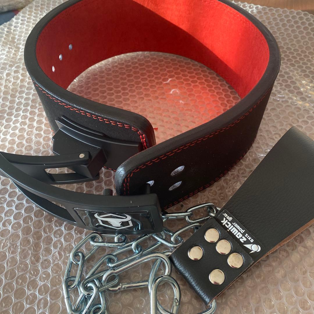 美品　レバーアクションベルト　トレーニングベルト　筋トレ