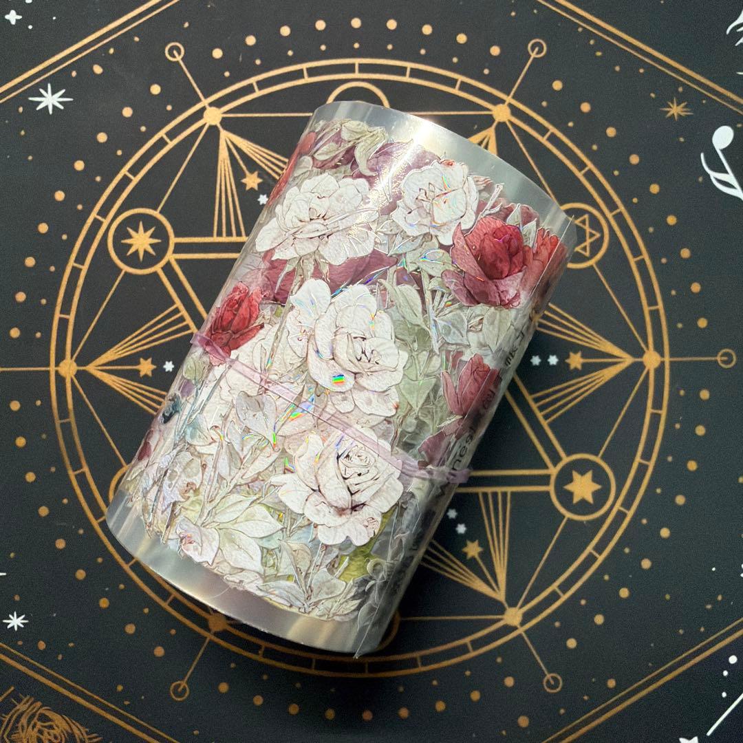 【8949】海外　マステ　中古巻　貝殻光マスキングテープ