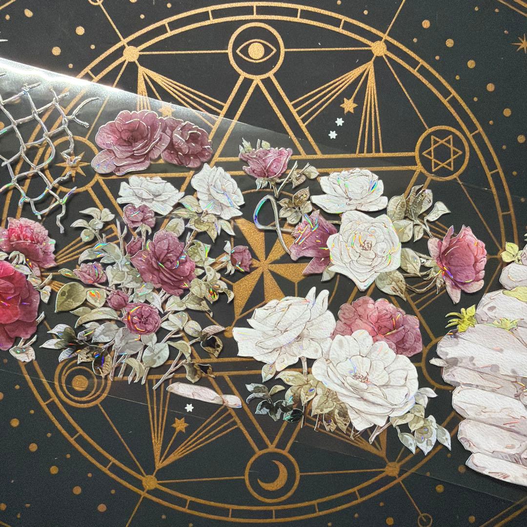 【8949】海外　マステ　中古巻　貝殻光マスキングテープ