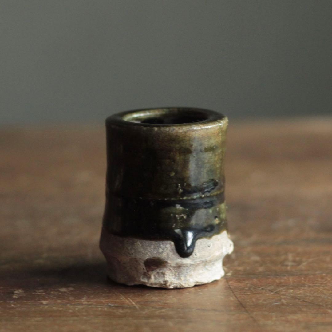 織部 筒香炉 野香炉 江戸時代 古美術 古道具 アンティーク