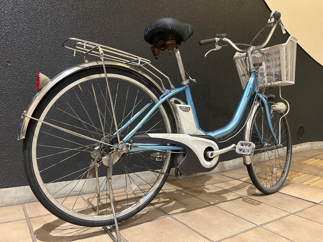 兵庫県神戸市より！Panasonic電動アシスト自転車 青色 Ni-MH