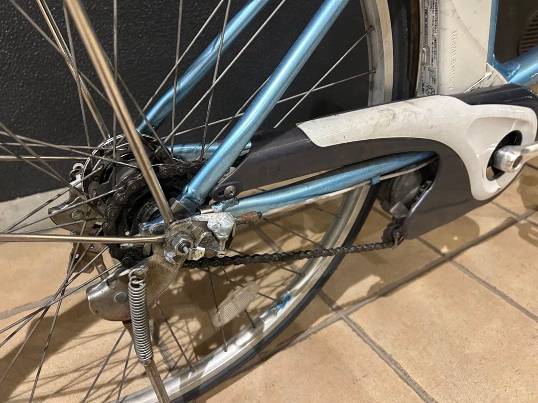 兵庫県神戸市より！Panasonic電動アシスト自転車 青色 Ni-MH