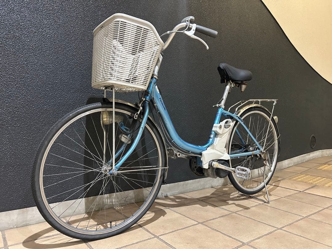 兵庫県神戸市より！Panasonic電動アシスト自転車 青色 Ni-MH