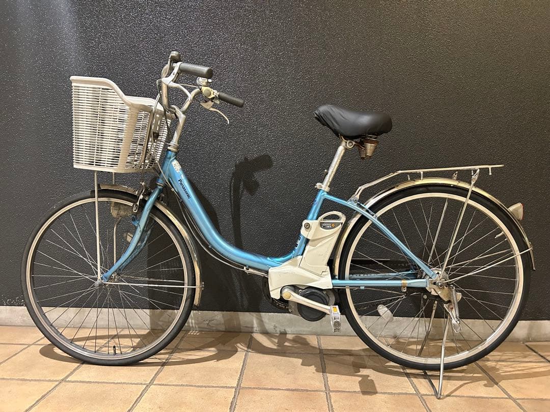 兵庫県神戸市より！Panasonic電動アシスト自転車 青色 Ni-MH