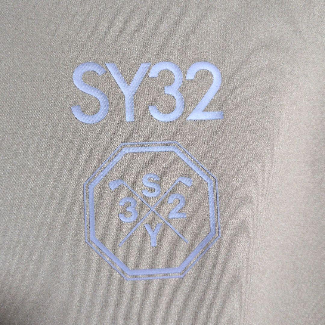 SY32:メンズ:Lサイズ:ハイネックシャツ:オリーブ色