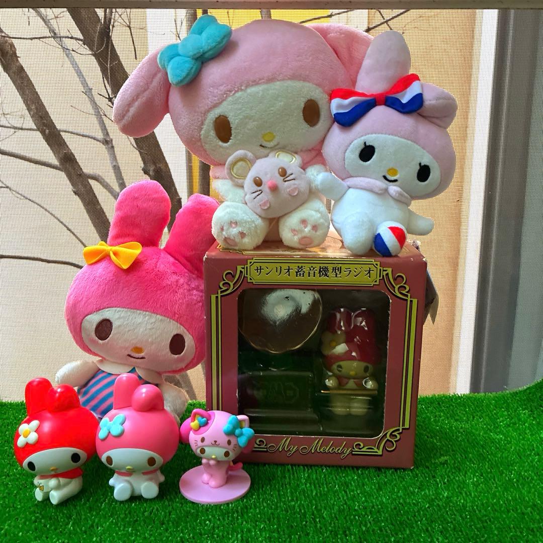 サンリオ　マイメロディ　蓄音機型ラジオ　ぬいぐるみ　フィギュア　まとめ売り