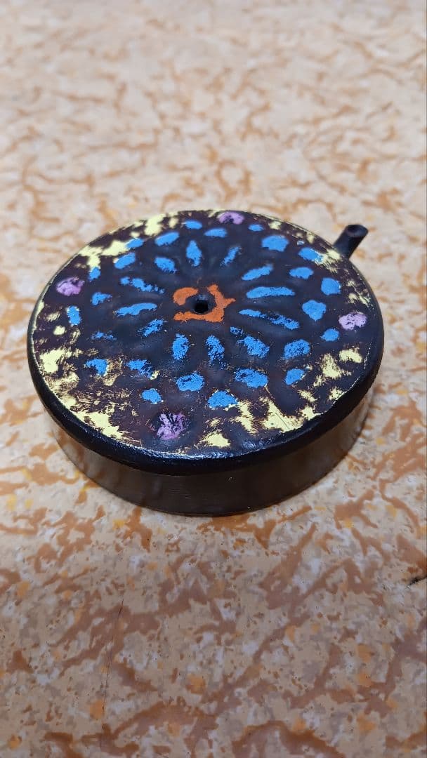 時代物　銅製　古銅　古代　七宝　水滴　箱付