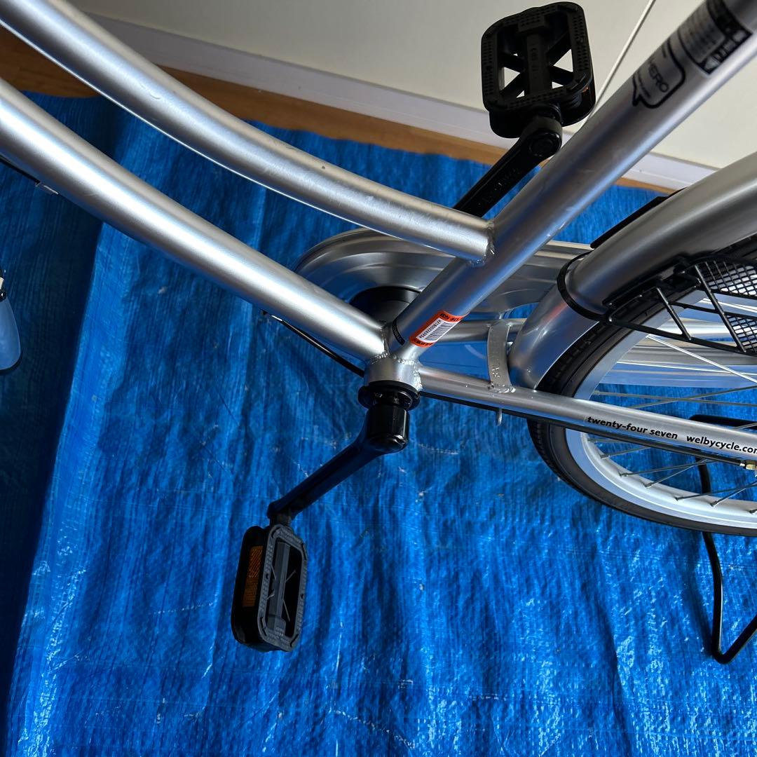 ※ 値下げしました！ シティサイクル シルバー 24インチ