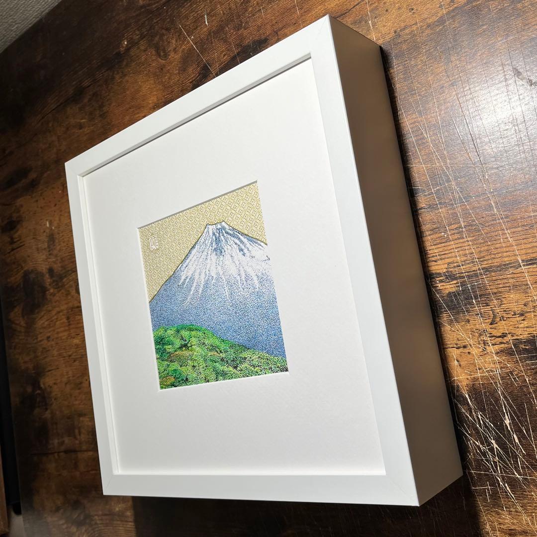 ボールペンアート「富士」イラスト原画
