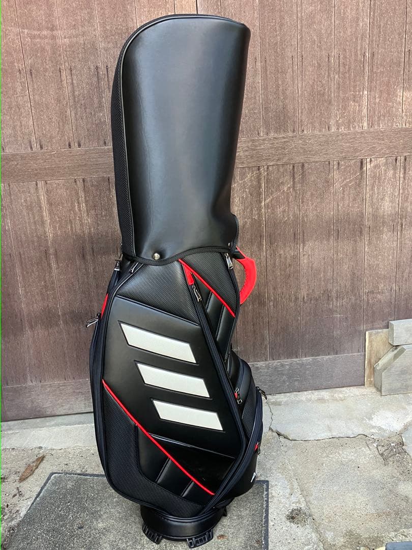 アディダス adidas スリーバー ゴルフバッグ ブラック/レッド/ホワイト
