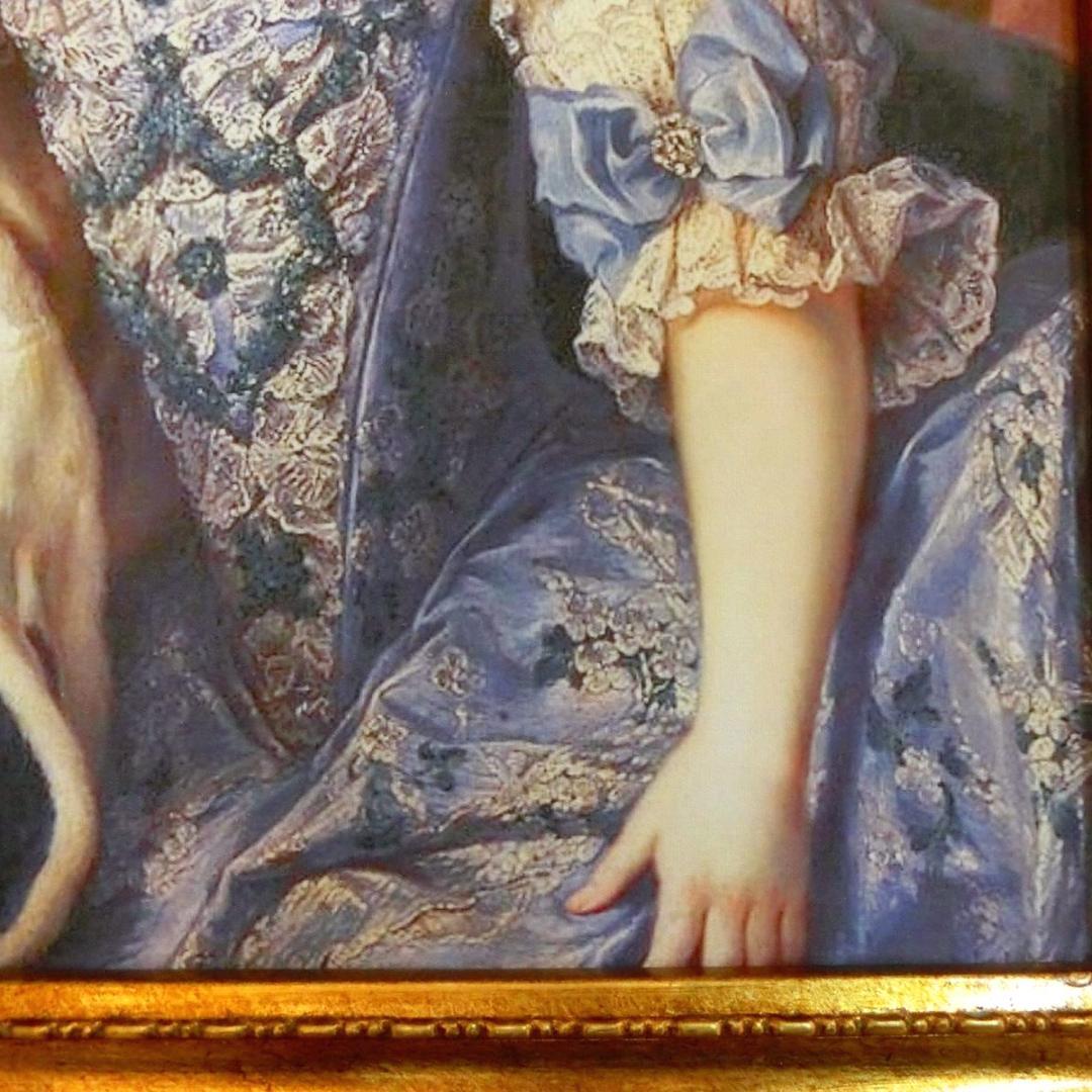 ロココ額絵　マリーアントワネットy　アンティークゴールド キャンバス印刷