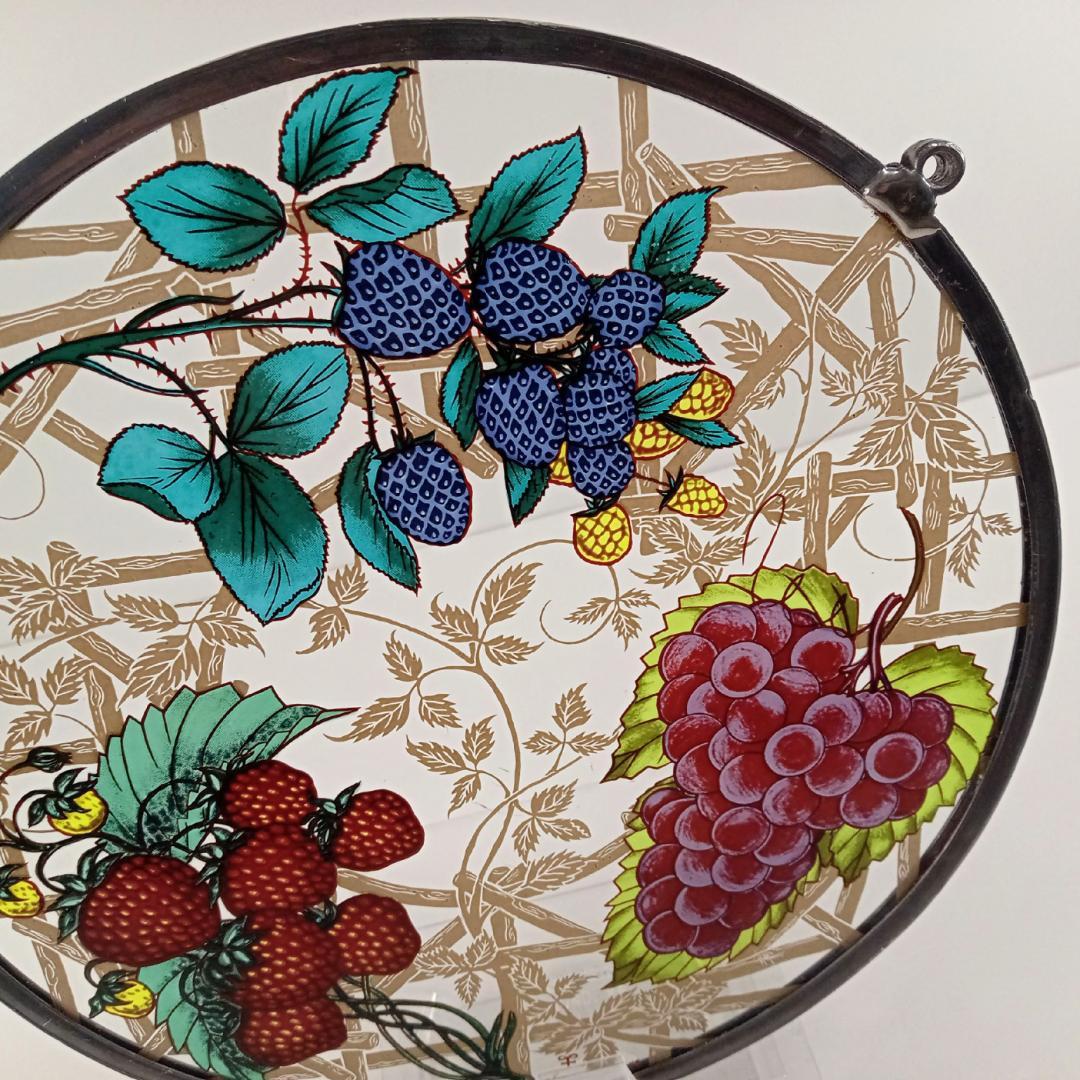 大判アメリカ ステンドグラス Berries＆Grapes グラスマスターズ社c