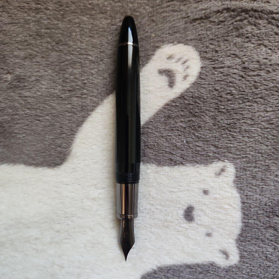 【美品】セーラー万年筆　ブラックラスター　EF