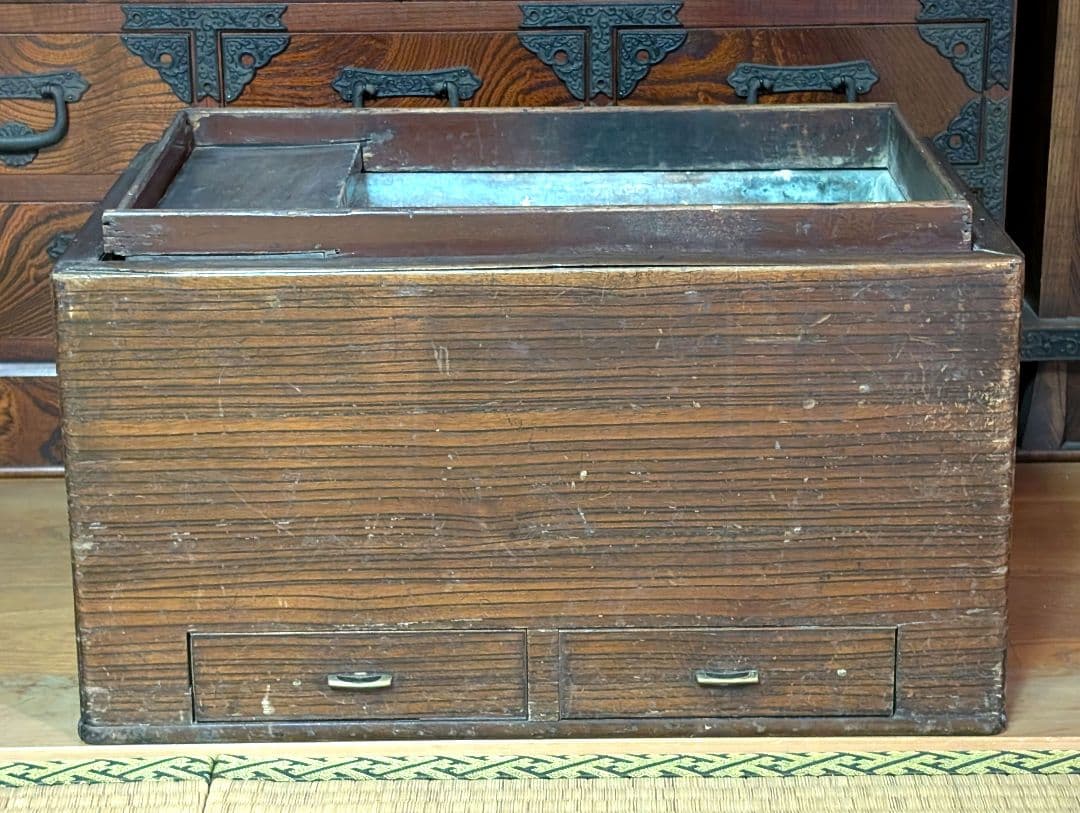 長火鉢　引出し付き　骨董品　アンティーク