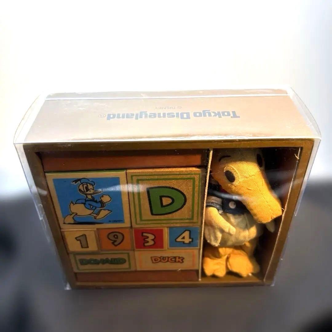東京ディズニーランド ドナルドダック 木製ブロック＆ぬいぐるみセットの出品