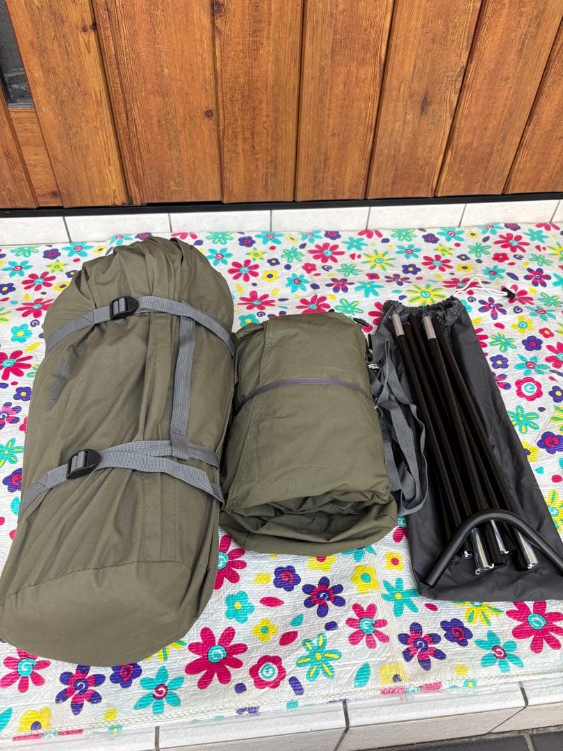 BUNDOK ソロティピー1tc＋フロントウォール＋純正二股ポール