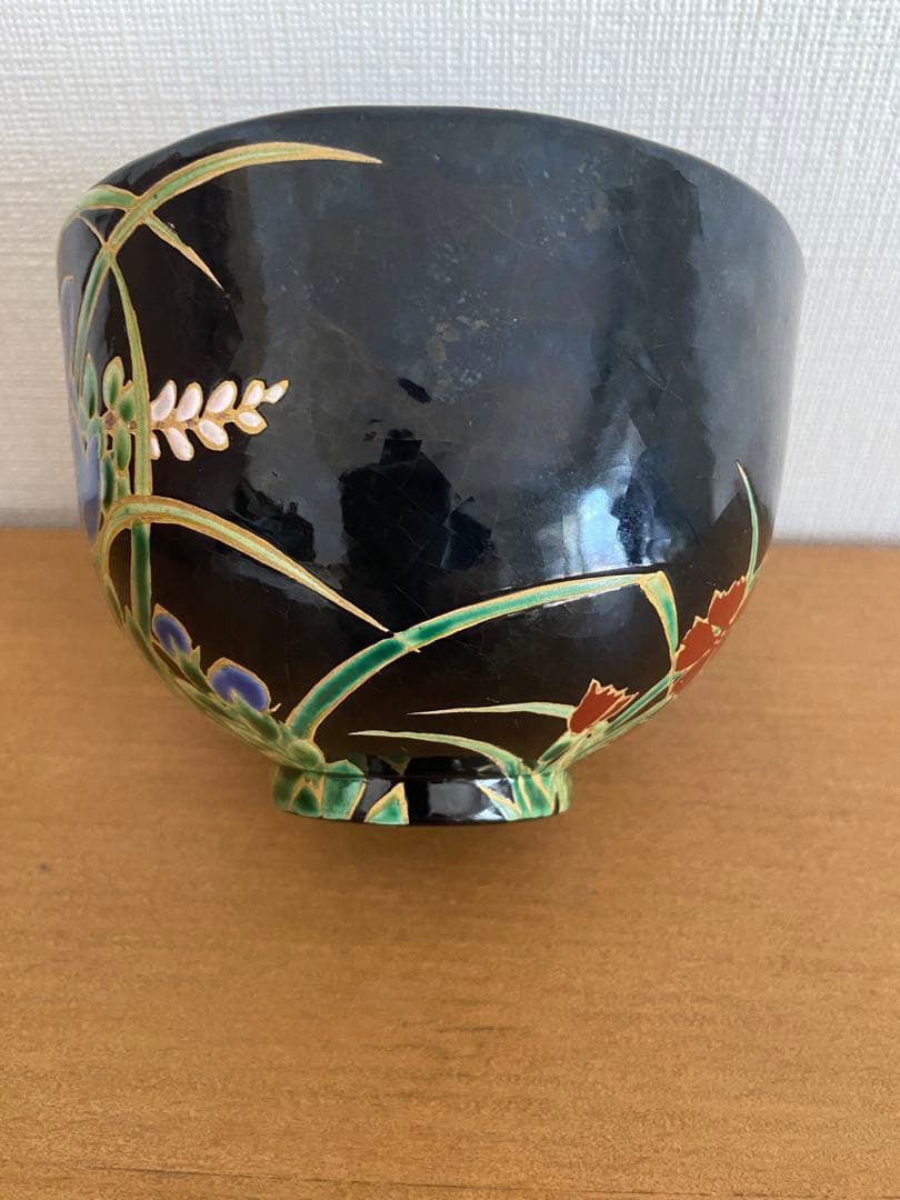 抹茶茶碗　乾山　山崎窯　浅野紫仙