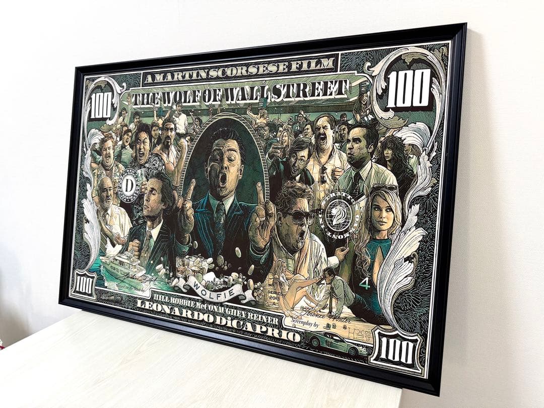 No.306フレーム付きキャンバスアート　ウルフオブウォールストリート　絵画