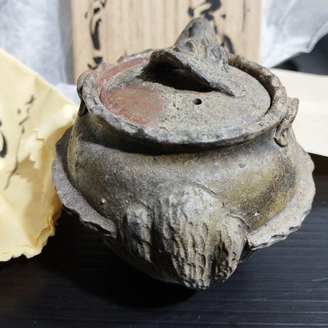 【希少】備前焼　狸宝瓶　木箱付き